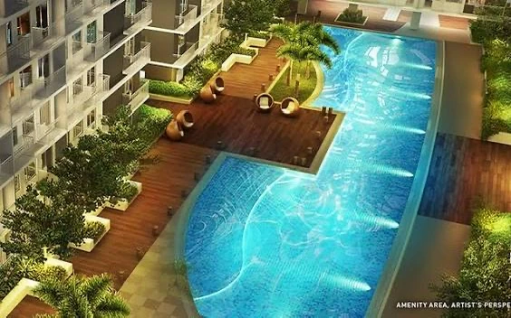 Artist impression of a planned Tower 4 pool, currently under construction and unavailable